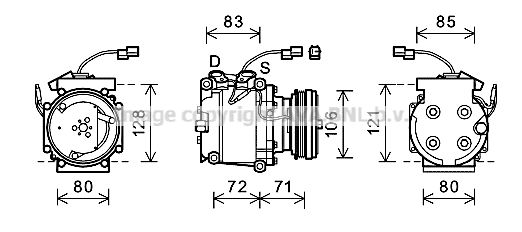 HDAK246 AVA QUALITY COOLING Компрессор, кондиционер