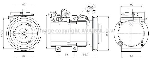 HYAK605 AVA QUALITY COOLING Компрессор, кондиционер