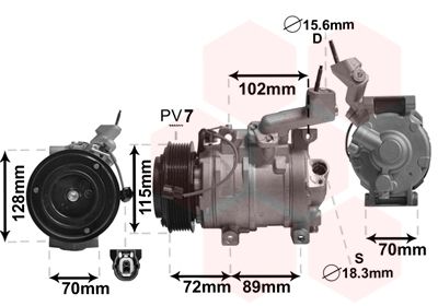 2500K270 VAN WEZEL Компрессор, кондиционер