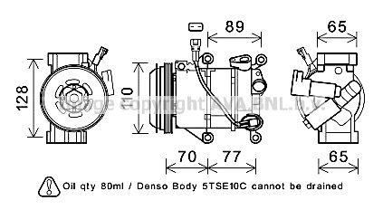 TOK722 AVA QUALITY COOLING Компрессор, кондиционер