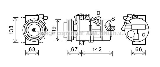 KAK216 AVA QUALITY COOLING Компрессор, кондиционер