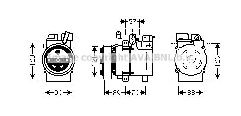 HYK257 AVA QUALITY COOLING Компрессор, кондиционер