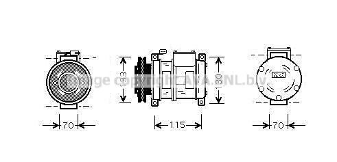 CRAK064 AVA QUALITY COOLING Компрессор, кондиционер