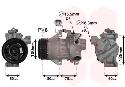 5300K618 VAN WEZEL Компрессор, кондиционер