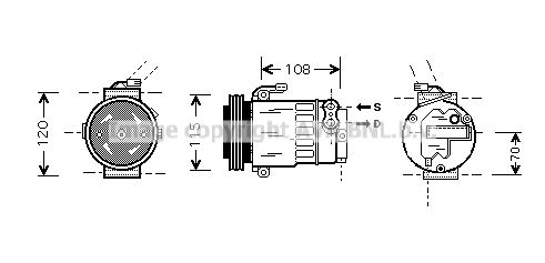 OLAK312 AVA QUALITY COOLING Компрессор, кондиционер