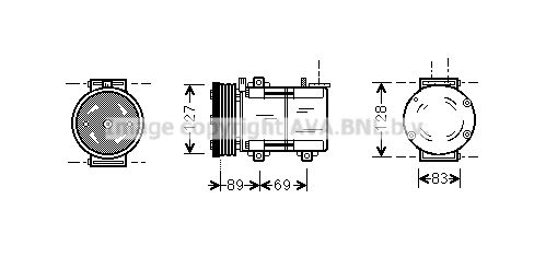 FDAK322 AVA QUALITY COOLING Компрессор, кондиционер