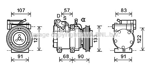 HYK287 AVA QUALITY COOLING Компрессор, кондиционер