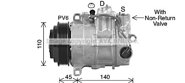 MSK754 PRASCO Компрессор, кондиционер