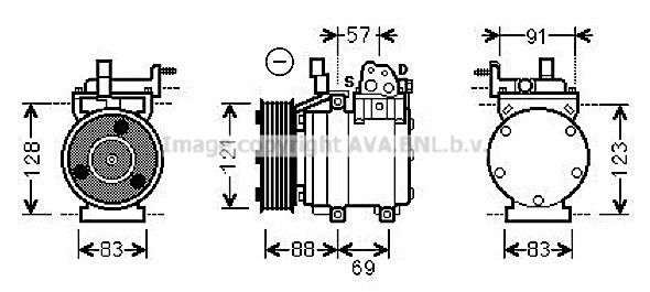 HYK258 AVA QUALITY COOLING Компрессор, кондиционер