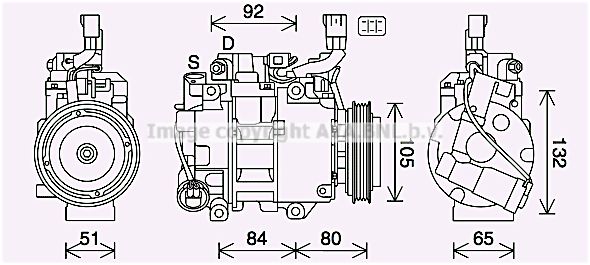 TOK746 AVA QUALITY COOLING Компрессор, кондиционер