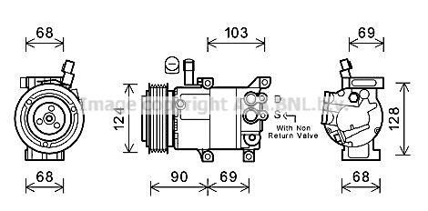 HYK382 AVA QUALITY COOLING Компрессор, кондиционер