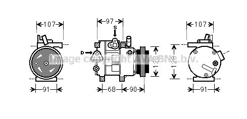 HYK215 AVA QUALITY COOLING Компрессор, кондиционер