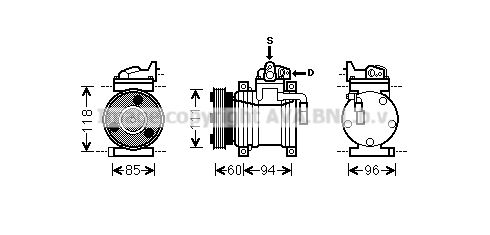 HYK217 PRASCO Компрессор, кондиционер