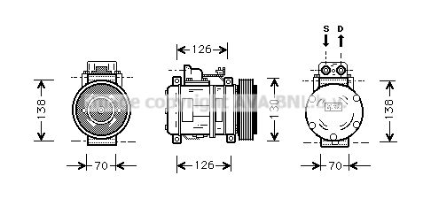 MSK054 PRASCO Компрессор, кондиционер