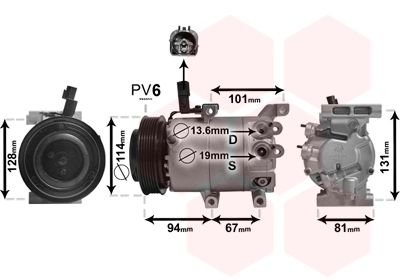 8300K223 VAN WEZEL Компрессор, кондиционер