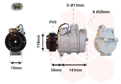 3700K357 VAN WEZEL Компрессор, кондиционер