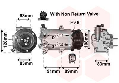 1800K588 VAN WEZEL Компрессор, кондиционер