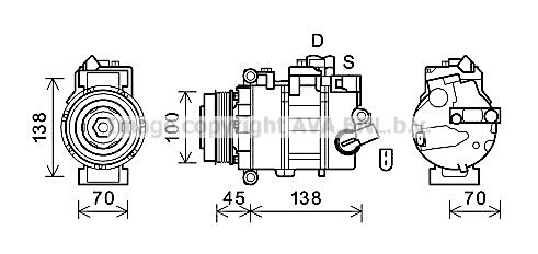 VNK384 AVA QUALITY COOLING Компрессор, кондиционер