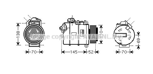 BWK336 AVA QUALITY COOLING Компрессор, кондиционер