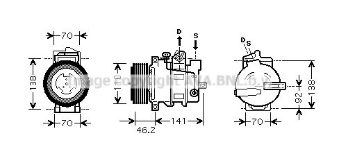 MSK427 PRASCO Компрессор, кондиционер