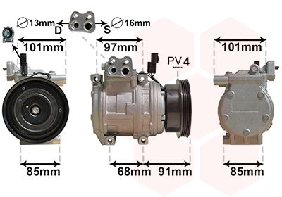 8300K208 VAN WEZEL Компрессор, кондиционер