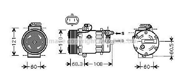 OLK464 AVA QUALITY COOLING Компрессор, кондиционер