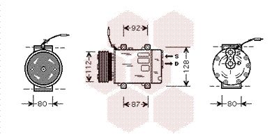 4300K286 VAN WEZEL Компрессор, кондиционер