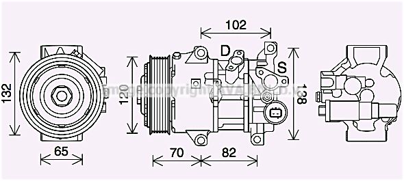 TOK745 AVA QUALITY COOLING Компрессор, кондиционер