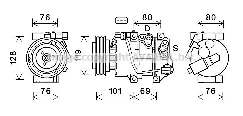 KAK279 AVA QUALITY COOLING Компрессор, кондиционер