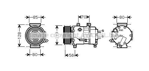 CNK256 PRASCO Компрессор, кондиционер