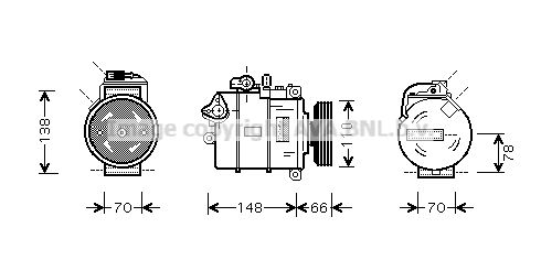 AIK226 AVA QUALITY COOLING Компрессор, кондиционер