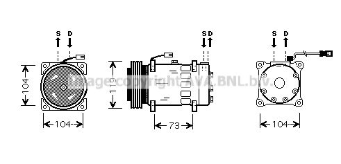 CNK180 PRASCO Компрессор, кондиционер