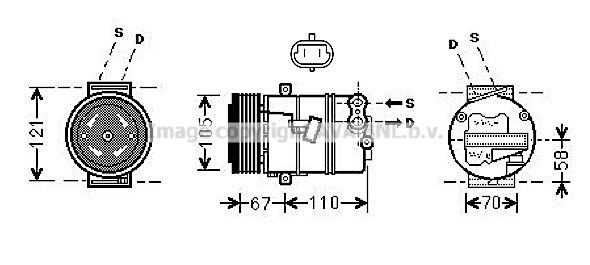 OLAK494 AVA QUALITY COOLING Компрессор, кондиционер