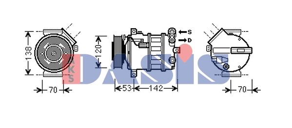 852891N AKS DASIS Компрессор, кондиционер