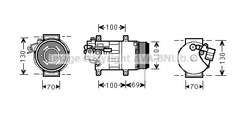 MSK576 AVA QUALITY COOLING Компрессор, кондиционер