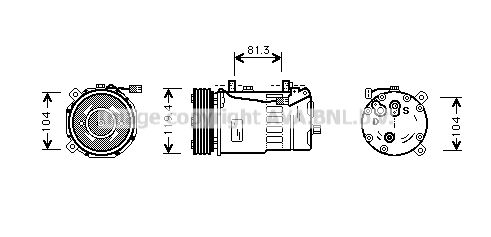 FDAK321 AVA QUALITY COOLING Компрессор, кондиционер