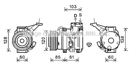 TOK606 AVA QUALITY COOLING Компрессор, кондиционер