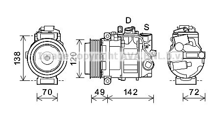 PRK090 AVA QUALITY COOLING Компрессор, кондиционер