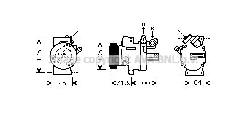 PEK317 AVA QUALITY COOLING Компрессор, кондиционер