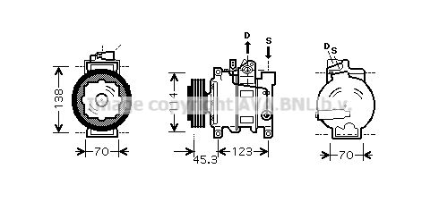 AIK276 AVA QUALITY COOLING Компрессор, кондиционер