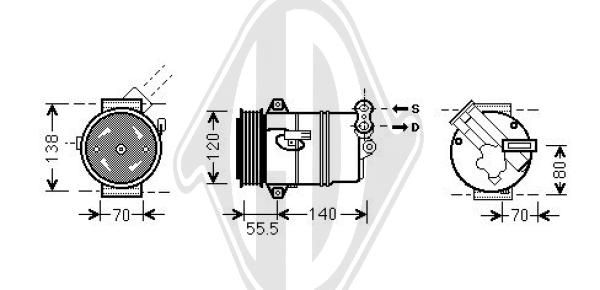 DCK1427 DIEDERICHS Компрессор, кондиционер