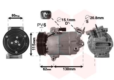 3300K390 VAN WEZEL Компрессор, кондиционер