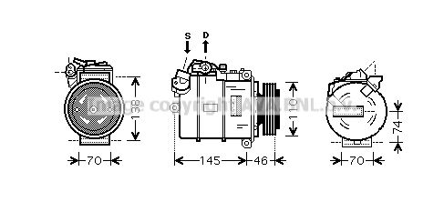 BWAK318 AVA QUALITY COOLING Компрессор, кондиционер