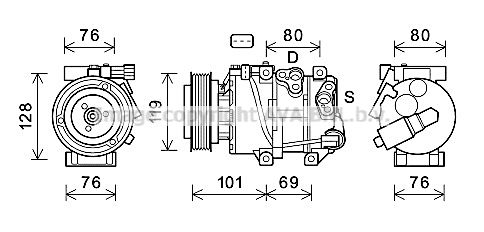 KAAK279 AVA QUALITY COOLING Компрессор, кондиционер