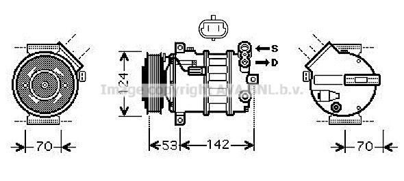 SBAK063 AVA QUALITY COOLING Компрессор, кондиционер