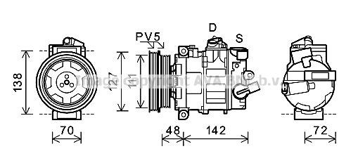 AIAK359 AVA QUALITY COOLING Компрессор, кондиционер