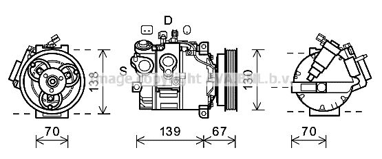 VOK167 AVA QUALITY COOLING Компрессор, кондиционер