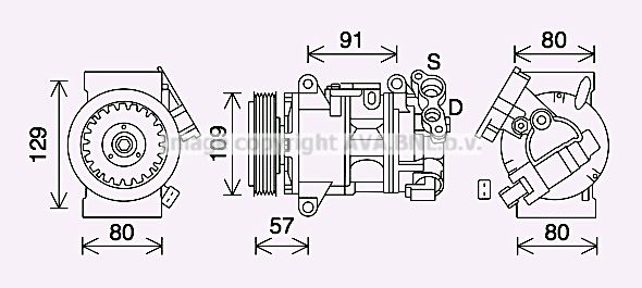 PEAK407 AVA QUALITY COOLING Компрессор, кондиционер