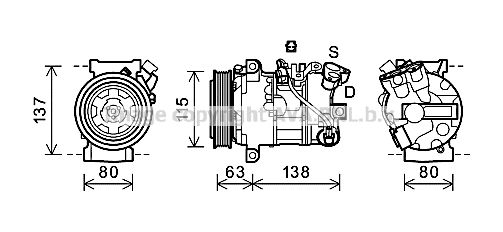 RTK491 PRASCO Компрессор, кондиционер