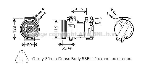 PEK315 AVA QUALITY COOLING Компрессор, кондиционер